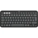 Logitech K380s Pebble Keys 2, schwarz/grau, Logi Bolt, USB/Bluetooth, DE (920-011795)