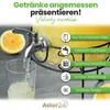 astor24 Getränkespender 8 L mit Zapfhahn + Ständer aus Glas Wasserspender Saftspender