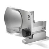 EUREL RS72 Allesschneider Elektrisch Silber – Brotschneidemaschine, 170 mm Edelstahlklinge, 0–15 mm Schnittstärke, 100W DC-Motor, Servier- & Aufbewahrungsschale
