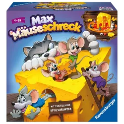 Ravensburger Spiel - Max Mäuseschreck - Würfel-Laufspiel für 2 bis 4 Spieler ab 4 Jahren