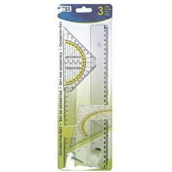 TSI 3er Geometrie-Set transparent