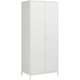 [en.casa] Kleiderschrank Seinäjoki 180x76x50 cm Weiß