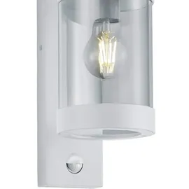 meineWunschleuchte Außenwandlaterne aus Aluminium Weiß Höhe 33cm