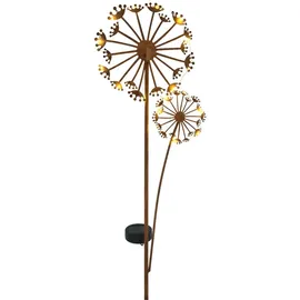 ABC home Gartenstecker Pusteblumen Kunststoff, Metall 114 cm H inkl. LEDs, Solarpanel, Lichtsensor