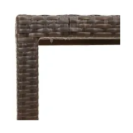 vidaXL Gartentisch mit Glasplatte Braun 90x90x75 cm Poly Rattan