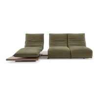 KOINOR Ecksofa Epos - Free Motion Stoff Braun Khaki