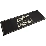 vidaXL Küchenteppich Waschbar Kaffee 60x180 cm Samt