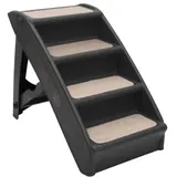 vidaXL Hundetreppe Klappbar Schwarz 62x40x49,5 cm