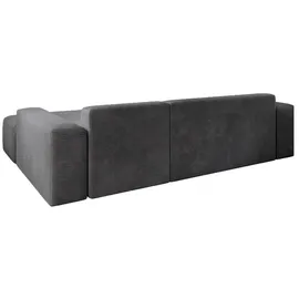 Juskys Sofa in L-Form Vals rechts Dunkelgrau