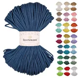 Sznurkomania, Geflochtene Baumwollkordel 3mm 100m, 46 Farben, Häkelkordel, Makramee Kordel, Makramee Garn, Premium Garn, Makramee Seil, (Benzin)