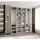 abiks möbel Drehtürenschrank COMO 200 x 245,5 x 40 cm Schwarz/Weiß