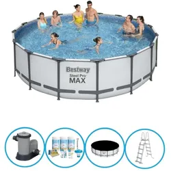 Bestway Pool Steel Pro MAX - Poolpaket - 488x122 cm EINHEITSGRÖSSE