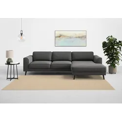 Ecksofa TRENDMANUFAKTUR "Lumber Jack, elegantes Designsofa, zeitlos modern, hoher Sitzkomfort", grau (beluga), B:280cm H:85cm T:167cm, 100% Polyester, Sofas, wahlweise mit Bettfunktion u. Bettkasten, L-Form
