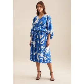 Seidensticker Midirock Damen Paisley Blau/Weiß 40