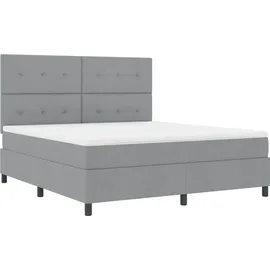 vidaXL Boxspringbett 180 x 200 cm Hellgrau
