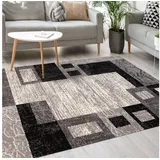 Mazovia Designteppich Modern Teppich Kurzflor Wohnzimmerteppich Robust und pflegeleicht GRAU, 160 x 230 cm, Fußbodenheizung,Allergiker geeignet,Farbecht,Pflegeleicht,Geometrisch grau 160 x 230 cm