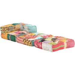 vidaXL Modularer Pouf Patchwork Stoff