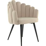 Kayoom »Stuhl Jeane 625, mit samtweichem Bezug, bequem und gemütlich", beige,