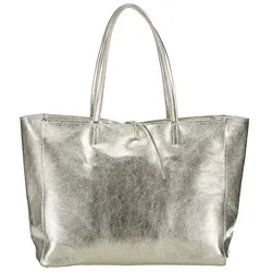 Hausfelder Manufaktur Shopper Metallic Gold Damen 