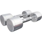 GORILLA SPORTS® Kurzhanteln - Einzeln/2er Set, 2-30kg Gewichte, mit/ohne Hantelständer, rutschfest, gerändelt, Verchromter Stahl - Hantelset, Rundhanteln, Kurzhantelset, Gym, zu Hause, Fitness