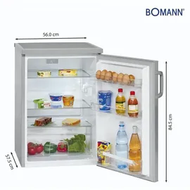 Bomann VS 2195 Kühlschrank (134 l, 850 mm hoch, Edelstahl)
