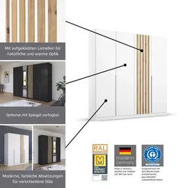 Rauch Drehtürenschrank Lamella 226 x 210 x 54 cm Grau
