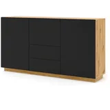 petits-meubles Sideboard 164 x 89 cm Schwarz