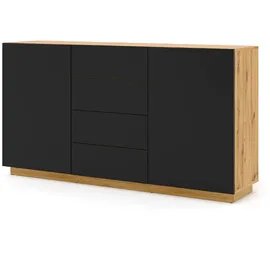petits-meubles Sideboard 164 x 89 cm Schwarz