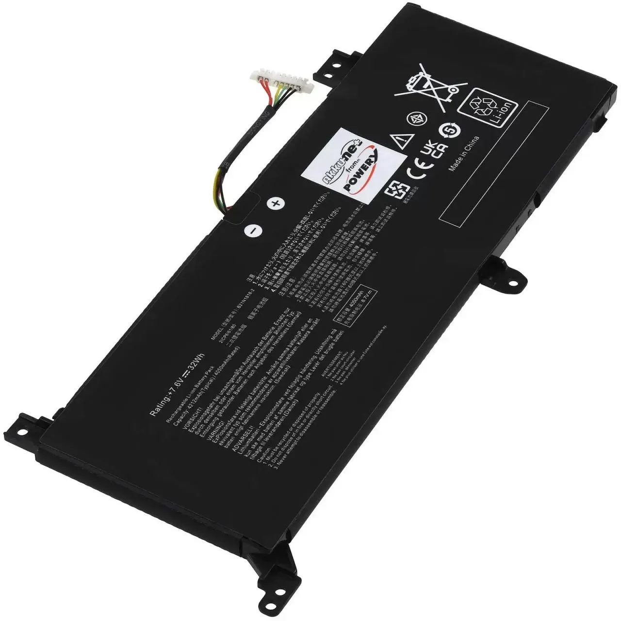 Akku passend für Laptop Asus VivoBook X412F, Typ B21N1818-2 - 7,6V - 4200 mAh