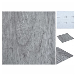 vidaXL Laminat Laminat Dielen Selbstklebend 5,11 m2 PVC Hellgrau Vinylboden Bodenbela grau