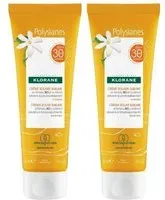 KLORANE Crème Solaire Sublime au Tamanu BIO et Monoï SPF30 Visage Pour La Peau 2x50 ml