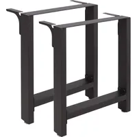 Wiltec Tischbeine aus Stahl 2er Set 70x72cm Vierkantrohre in