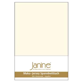JANINE Spannbettlaken Mako-Jersey 180 x 200 - 200 x 200 cm beige