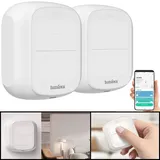 Luminea Home Control 2er-Set Smarte WLAN-Fernbedienung mit 2 Tasten, Licht & Szenen steuern