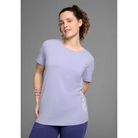 KangaROOS T-Shirt, Kurzarm, figurumspielend, unifarben, Rundhalsausschnitt, casual KangaROOS lavendel