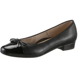 Pumps ARA "BARI", Damen, Gr. 2,5, schwarz, Glattleder, Lackleder, elegant, Schuhe Ballerina, mit Lackspitze