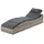 Juskys Sonnenliege Lamia klappbar - Polyrattan Gartenliege mit Auflage - Outdoor Liege Grau-meliert