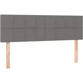 vidaXL Boxspringbett mit Matratze Dunkelgrau 140x200 cm Stoff