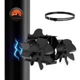 MERTTURM Ofenventilator Magnetisch mit Doppelmotoren 12 Flügel, Wärmebetriebener Rohr Kaminventilator mit Größerem Luftstrom, Leise Wärmezirkulation, Holzofenventilator ohne strom für Ofen/Kamin