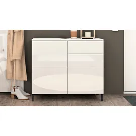 borchardt Möbel Haama 93 x 80 x 35 cm weiß hochglanz / weiß