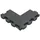 Gum-tech Negatives Eckstück ""Gerade"" für Fallschutzplatten, Grau, 4,5 cm