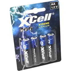 XCell AAA, Micro Lithium Batterie, XTREME Lithium Batterie FR03, L92 1,5V 4er Blister
