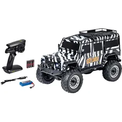 CARSON 1:8 Land Rover Defender 100% RTR Safari, ferngesteuertes Fahrzeug R/C Spielzeugauto, Zebra-Lackierung