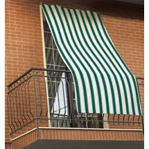 Gemitex Sonnensegel gestreift, grün, 150 x 290 cm, komplett mit Ösen Haken für eine einfache Installation. Schützt Ihr Zuhause vor der Sonne und schafft schattige Bereiche. Ideal für Land, Meer