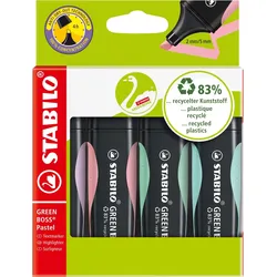 STABILO Textmarker Green Boss Pastel Etui VE=5x4 Stifte