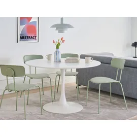 Beliani Boca Ø 120 cm weiß