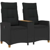 Maison Exclusive - Liegebank Mit Tisch Schwarz 126 X 65 X 112 Cm