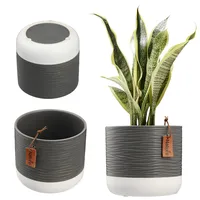 Kadax Blumentopf, aus Keramik, 14 cm, Grau