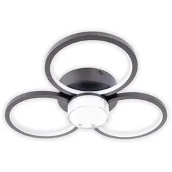 Deckenlampe Deckenleuchte Schlafzimmerlampe dimmbar LED Wohnzimmerlampe schwarz