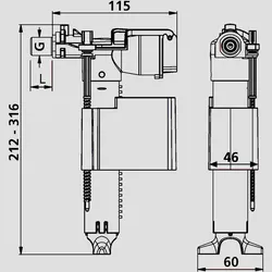 Sanit Universal-Füllventil 510 ( multiflow ) für Spülkästen